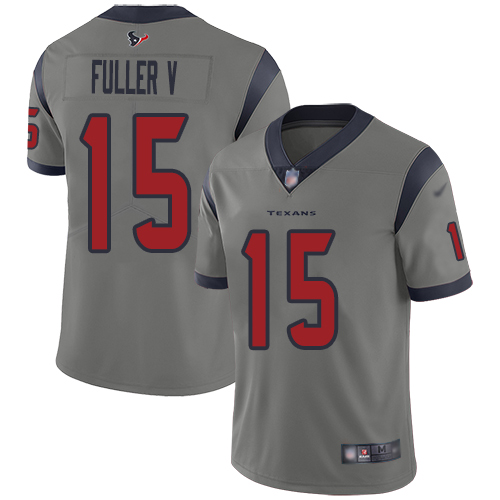Houston Texans Limited Gray Men Will Fuller V Jersey NFL Football #15 Inverted Legend->youth nfl jersey->Youth Jersey